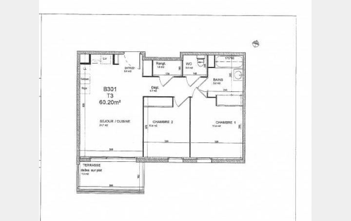 Immobilier des Deux Rives : Appartement | NIMES (30900) | 60 m2 | 721 € 